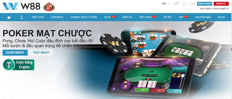 Tại sao nên chơi Poker tại W88